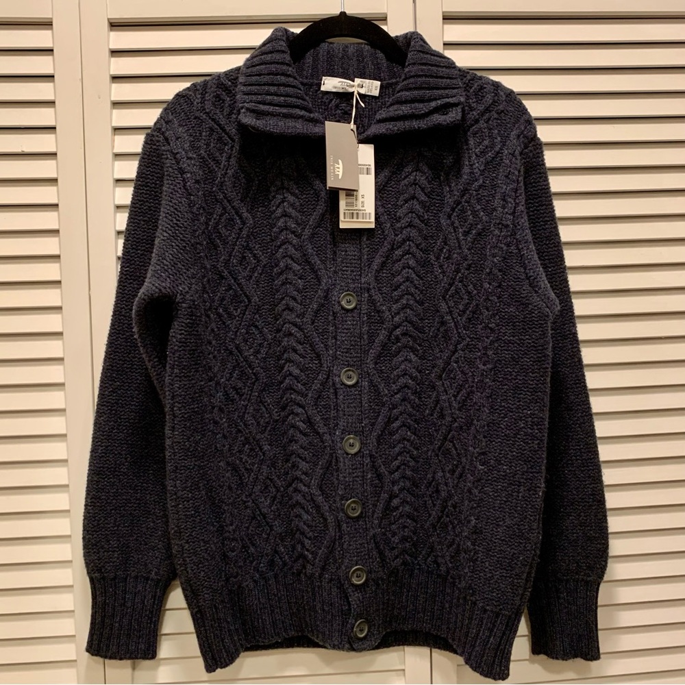 Inis Meain Aran Sweater - Navy